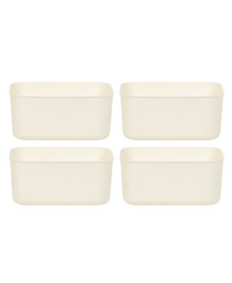 USA Nestable storage Organizer Bin, Small, Pack of 4