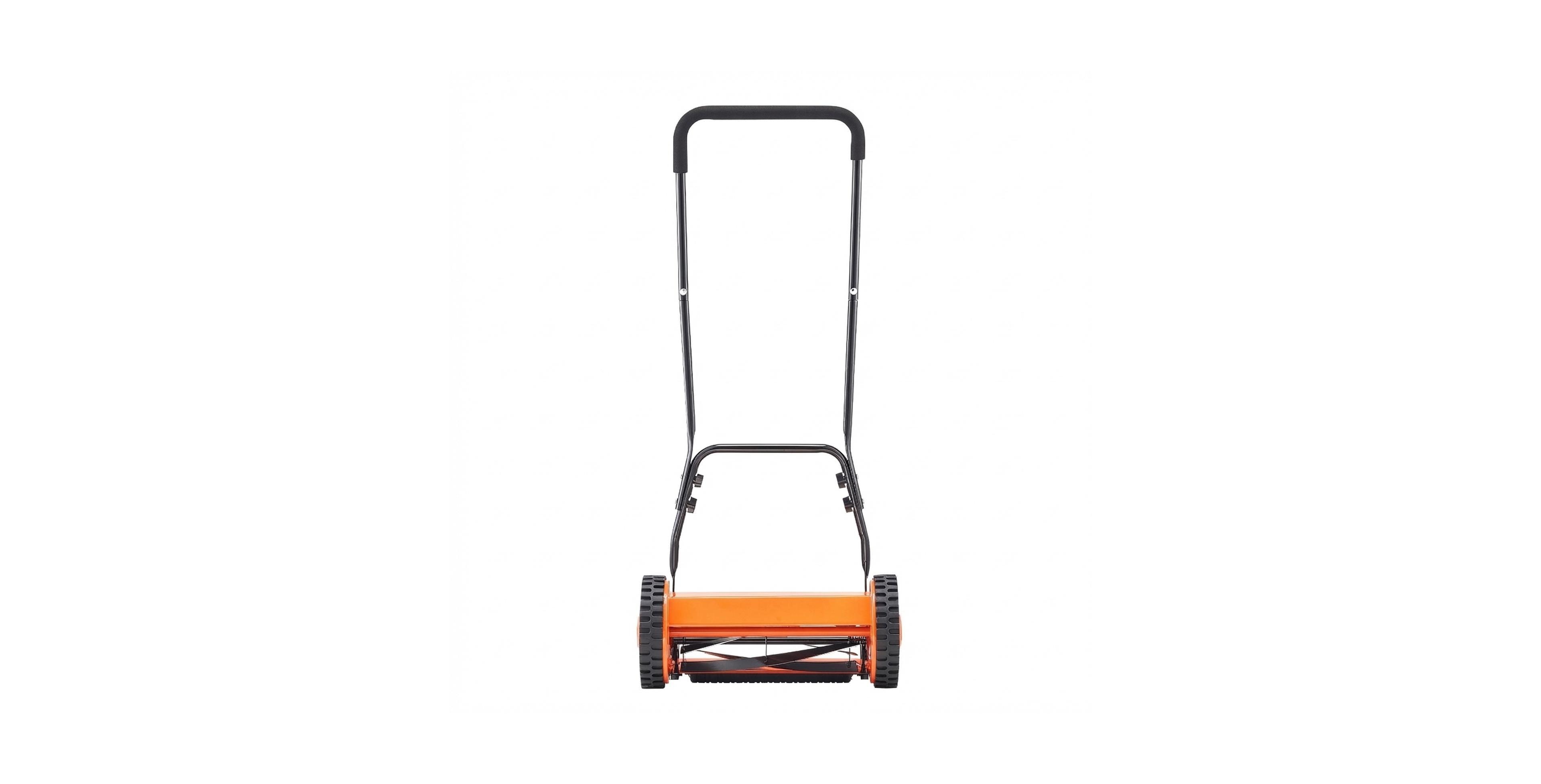 Sugift Push Reel Lawn Mower, 16 inch, 5 Blades, Manual Mower with Grass Catcher