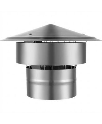 Chimney Cap, 6 Inch, 304 Stainless Steel Round Roof Rain Cap for Insulation