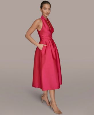 Women's A-Line Halter Midi Dress