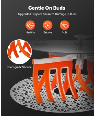 Manual Bud Leaf Trimmer, 16 in Reaper Bowl with Stainless Steel Blades for Plants