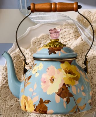 Wild Rose Slate 2-Quart Tea Kettle