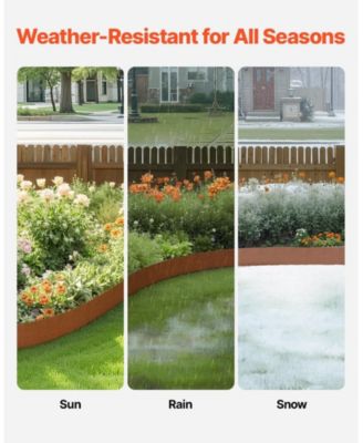 Steel Landscape Edging, 6 Pack, 40 x 8 inches, Bendable for Garden and Yard Borders