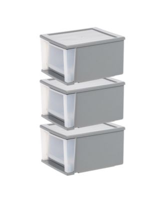 USA, Inc. 12" W Stackable Storage Drawer, Pack of 3