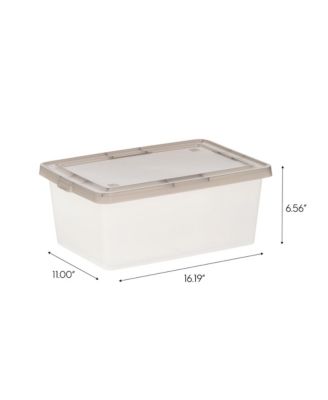 USA 14.5 Quart Snap Top Plastic Storage Box, 6 Pack