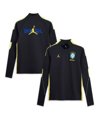 Women's Black Brazil National Team 2026 Strike Dri-FIT Long Sleeve Quarter-Zip Drill Top