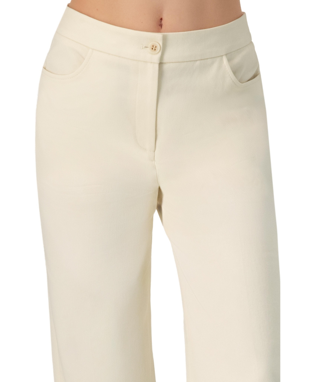 Ivonne Women's Cotton Wide-Leg Straight Pants