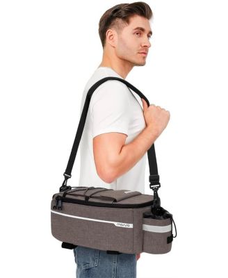 Bike Rack Cooler Bag Insulated Waterproof Bicycle Trunk Bag Rear Seat Pannier with Bottle Holder for Food Delivery Picnic Commuting