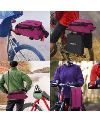 Bike Rack Bag with Removable Panniers Insulated Waterproof Bicycle Trunk Cooler Storage Rear Seat Cargo for Commuting Travel Camping