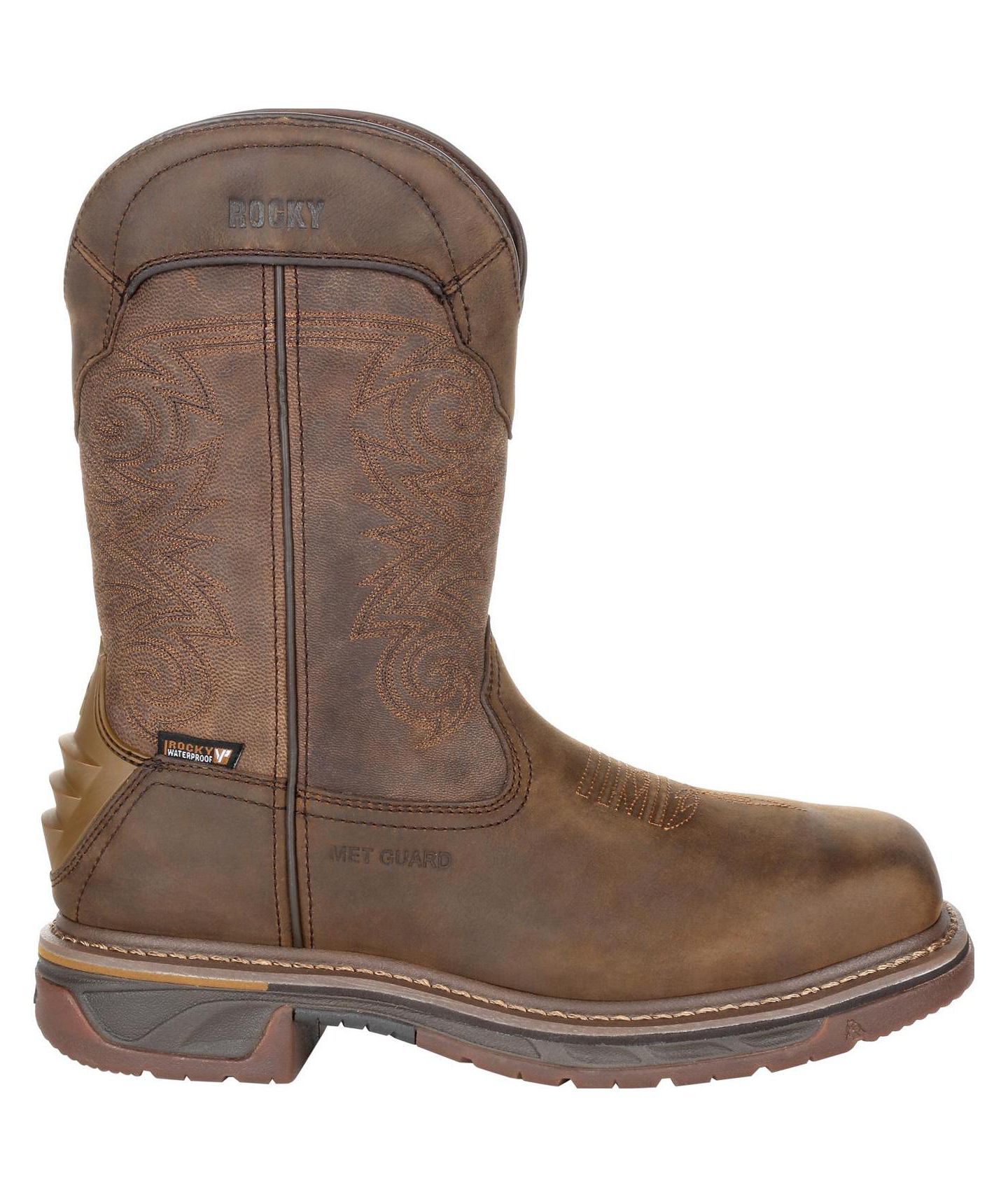 Мужские ботинки ROCKY Iron Skull Composite Toe Internal MET Guard Boot, цвет: Коричневый — фото 2