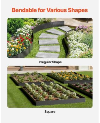 Steel Landscape Edging, 3 Pack, 40 x 8 in, Rust-Resistant Metal