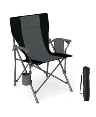 Folding Camping Chair with Cup Holder and Side Pocket