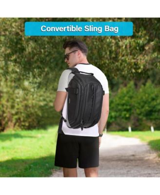 Waterproof Bike Rack Bag with Rain Cover, Convertible Bicycle Trunk Storage with Shoulder Strap for Commuting Travel Cycling