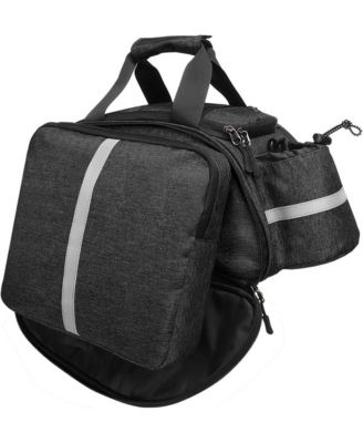 Bike Rack Bag Waterproof Bicycle Trunk Bag Rear Seat Pannier with Shoulder Strap Reflective Cycling Storage for Commuting Travel