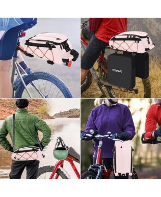 Bike Rack Bag with Removable Panniers Insulated Waterproof Bicycle Trunk Cooler Storage Rear Seat Cargo for Commuting Travel Camping