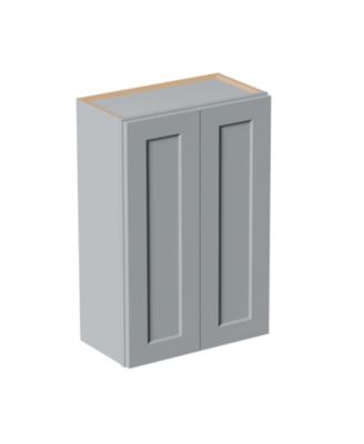  Wall Cabinet Double Door Storage Soft Close Doors Adjustable Shelves for Kitchen Bathroom Laundry Garage Easy Assembly