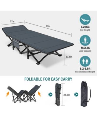 Camping Folding Bed Tent Portable Sleeping Outdoor Office 450Lbs Camping Outdoor Recreation Gear