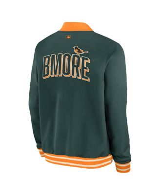 Men's Green Baltimore Orioles 2026 City Connect Authentic Collection Relaxed Full-Zip Bomber Jacket