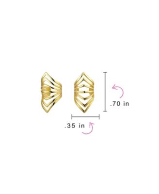 Minimalist Chevron Ear Cuff Cartilage Clip Wrap Helix Gold Plated Silver