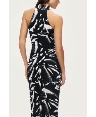 Women's Printed Halter Maxi Dress
