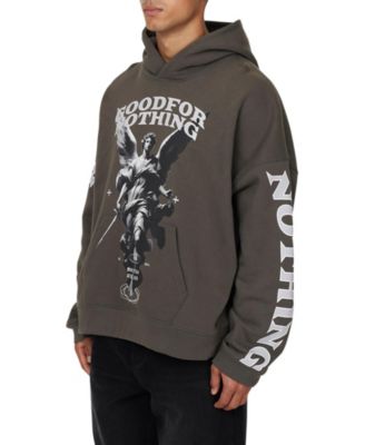 Men's Boxy Washed Statue Print Hoodie