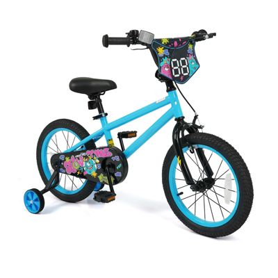 Kids Ride On Bicycle with Training Wheels, Street Art Style Design