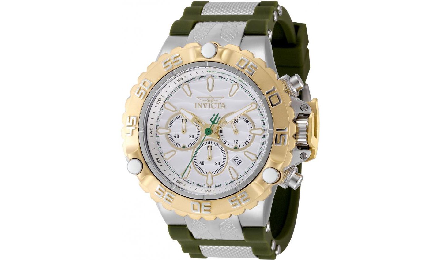 Мужские часы Invicta 48554 Subaqua Quartz VD53 Dial, цвет: Зелёный / Стальной — фото 1