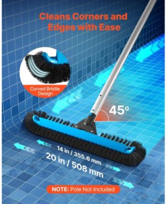 20in Pool Brush Head With Nylon Bristles for Inground and Above Ground Pools