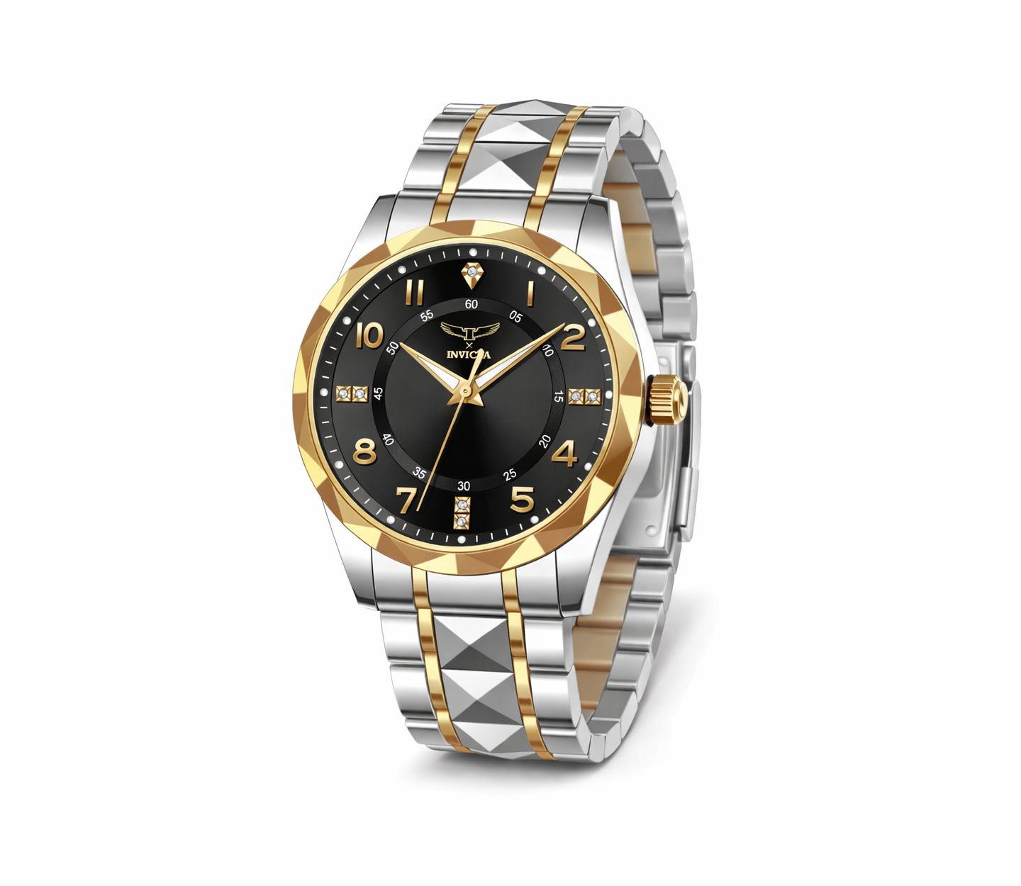 Мужские часы Invicta 69024 Specialty Quartz PC21S Dial, цвет: Золотой / Стальной — фото 3