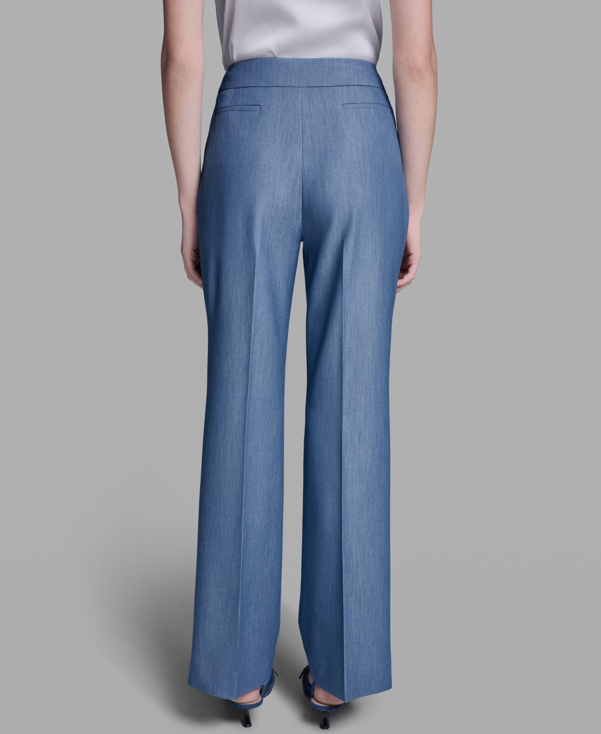 Bcbg Women's High-Rise Wide-Leg Denim Pants