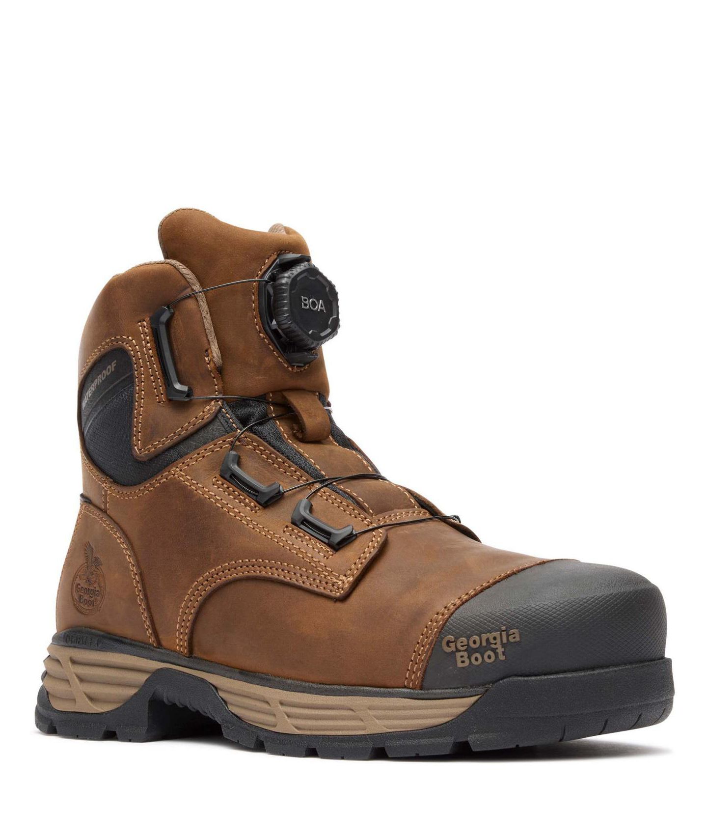 Мужские ботинки GEORGIA BOOT Durab lend Edge BOA Alloy Toe Work Boot, цвет: Коричневый — фото 1