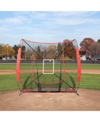 Baseball Softball Practice Net with Bow Frame and Carry Bag