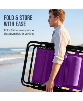 Set of 2 Extra Wide Zero Gravity Lounge Chair Recliners w/ Cup Holder