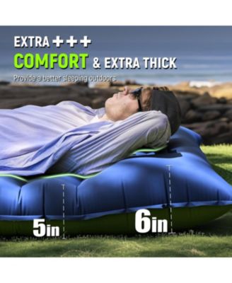 Camping Sleeping Pad Inflatable Mat Built-in Foot Pump Camping Outdoor Recreation Gear