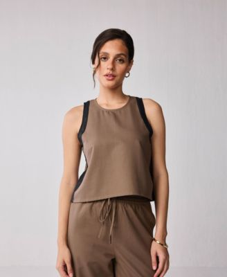 Women's Sleeveless Colorblock Top