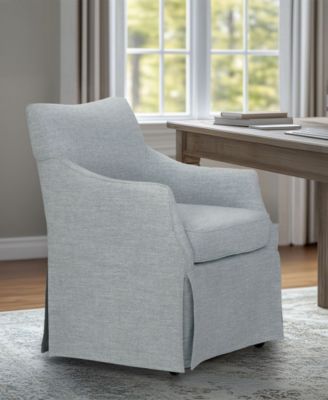 London 25" Upholstered Skirted Dining Arm Chair