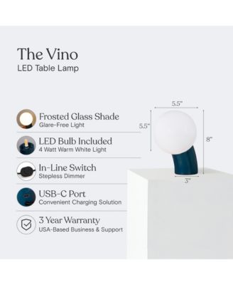 Vino Dimmable LED Table Lamp with Arc Design