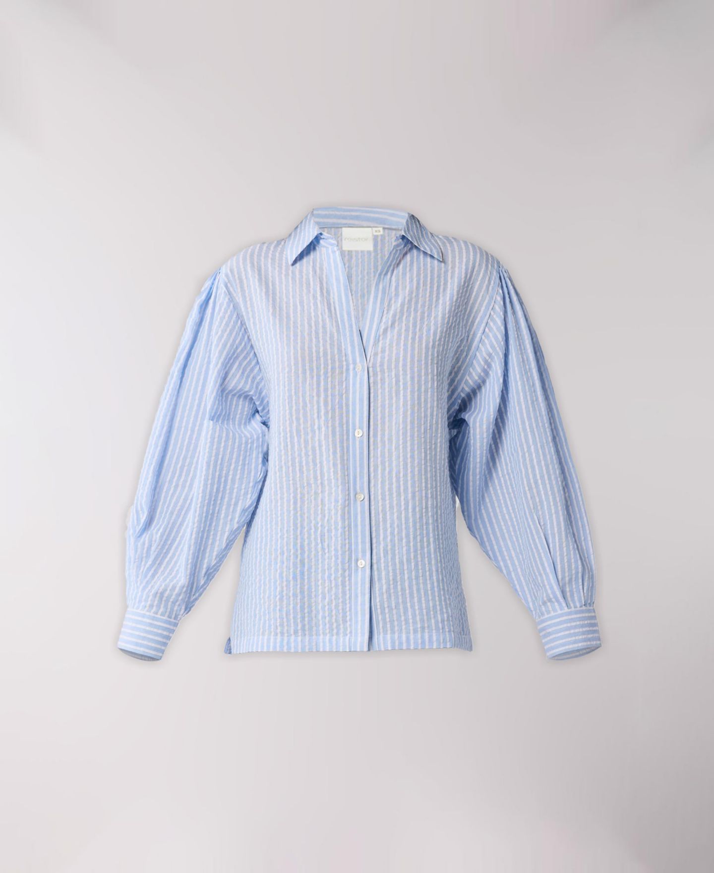 Женская рубашка Reistor Long Balloon Sleeves Striped — фото 9