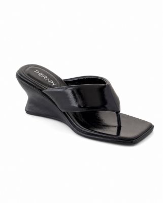 Women's LENNOX Square Toe Wedge Thong Heel