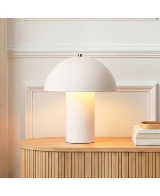 Alba Mushroom LED Desk Lamp with Frosted Glass Dome Shade