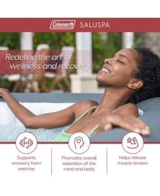 Coleman Hawaii AirJet Square Inflatable Hot Tub with EnergySense Cover