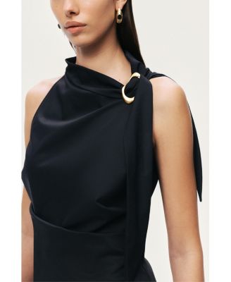 Women's Asymmetric Buckle-Detail Blouse