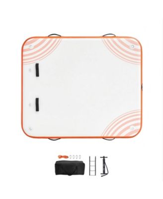 6 x 5 ft Inflatable Floating Dock Platform with Carry Bag