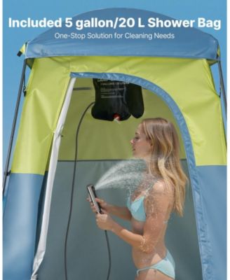Single-Room Camping Shower Tent with 5-Gallon Shower Bag