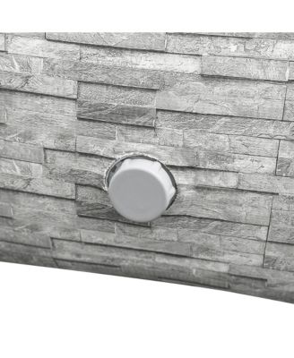 Fast Set 10' x 26" Stacked Stone Inflatable Swimming Pool Outdoor Set