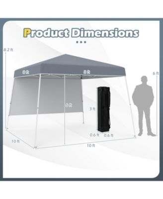Pop up Canopy Tent with 1 Sidewall and Portable Backpack