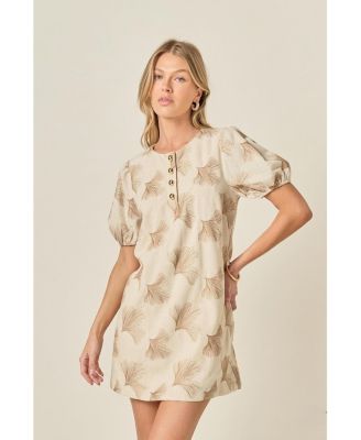 Women's Embroidery detail mini dress