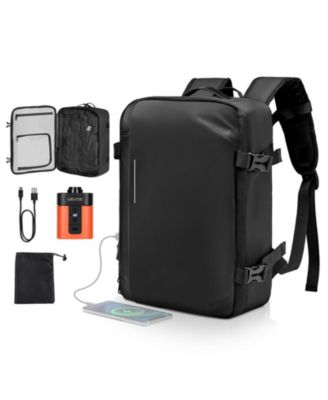 35L Vacuum Seal Compression Travel Backpack with Air Pump, Water-Resistant Carry-On Luggage, Personal Item Bag