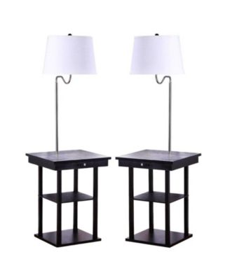Madison LED Table & Lamp Combo with Charging USB Ports, Set of 2