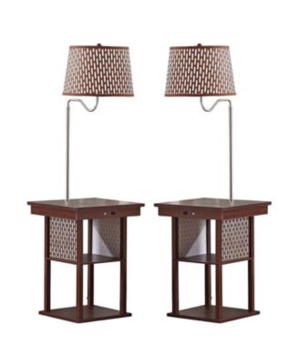 Madison LED Table & Lamp Combo with Charging USB Ports, Set of 2